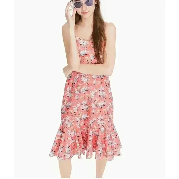 J. Crew Ruffle-hem Midi Dress Liberty Josephine - Picture 2 of 15